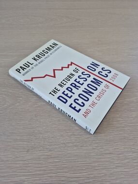 The Return of Depression Economics by Paul Krugman - White, Red & Blue HardCover